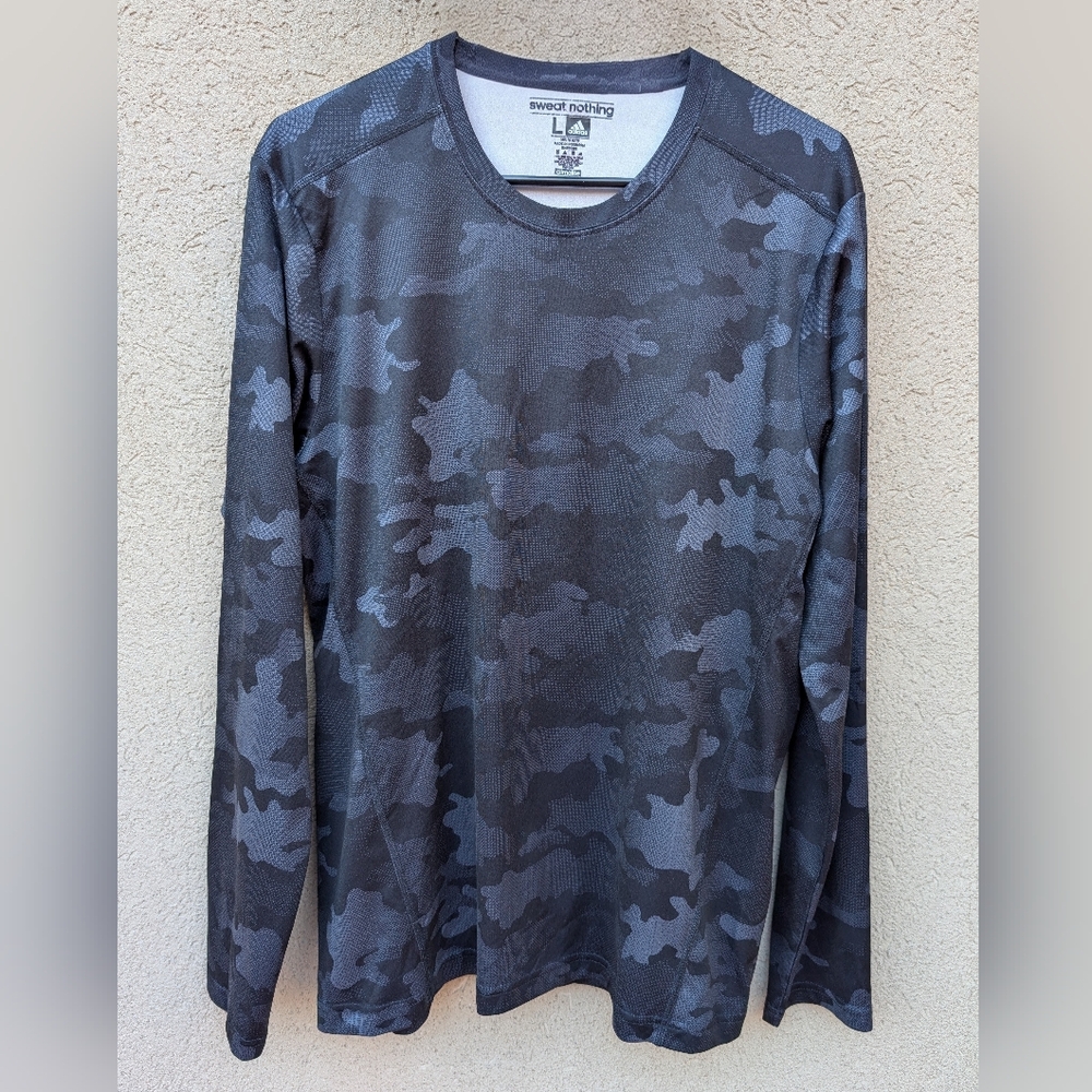 Adidas Shirt Sweat Nothing Camo Long Sleeve Athletic Shirt Mens